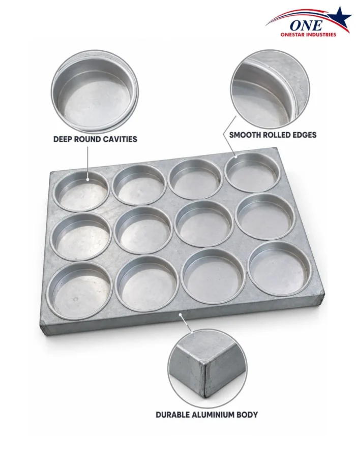 Burger Bun Tray | Aluminium | 6, 12, 15 & 18 Cups