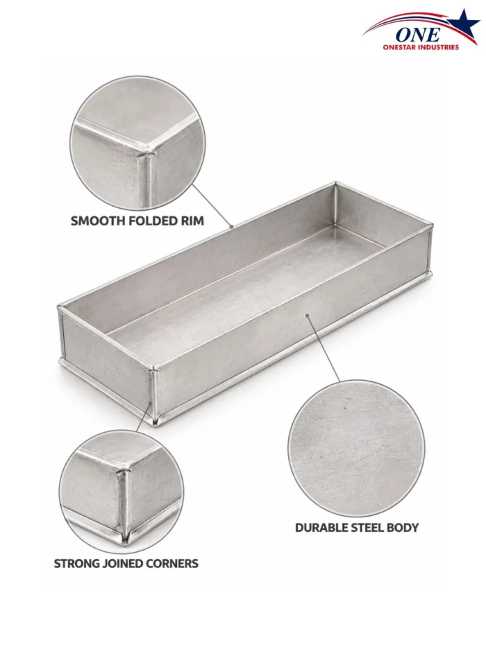Rectangular Cake Tray | Aluminium & Steel | 2 & 2.5 Inch Height