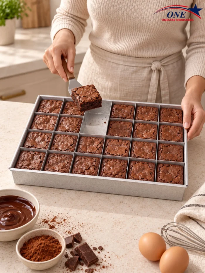 Brownie Cutter with Tray | Aluminium | 8×8, 9×9, 10×10 & 12×12 Inch