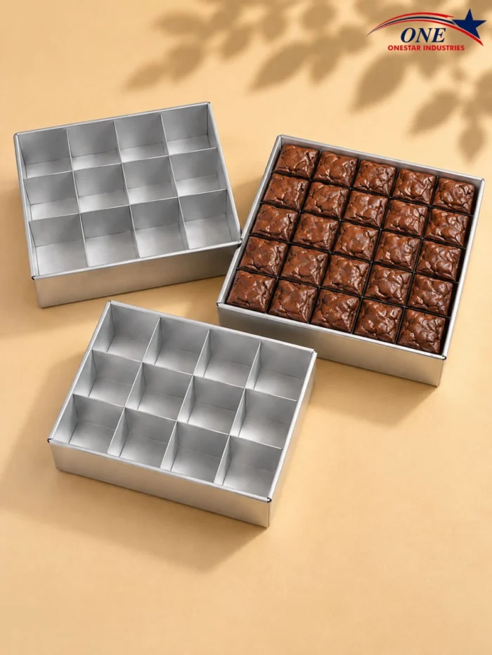 Brownie Cutter with Tray | Aluminium | 8×8, 9×9, 10×10 & 12×12 Inch