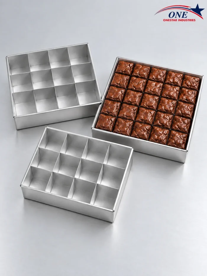 Brownie Cutter with Tray | Steel | 8×8, 9×9, 10×10 & 12×12 Inch