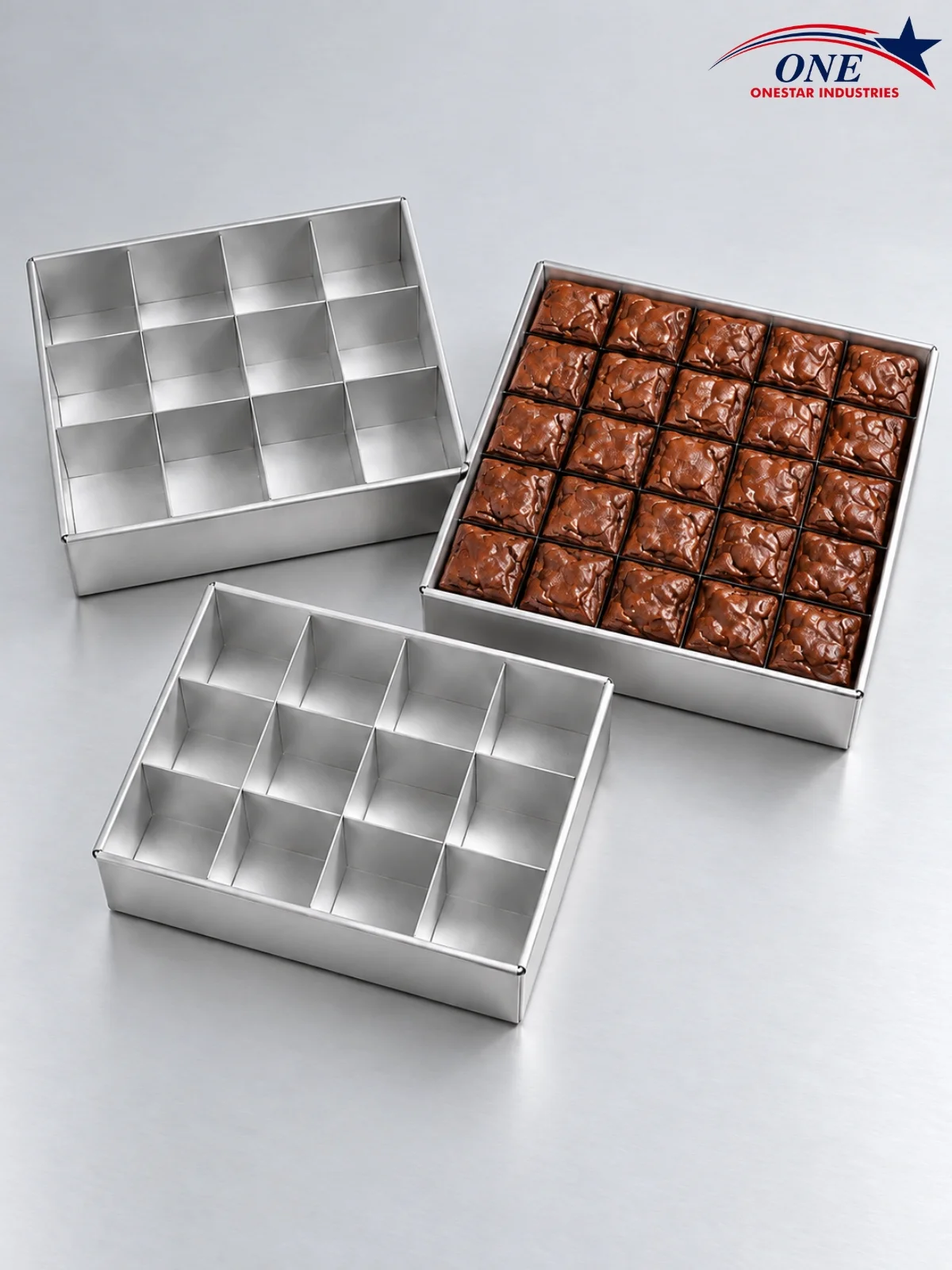Brownie Cutter with Tray | Steel | 8×8, 9×9, 10×10 & 12×12 Inch