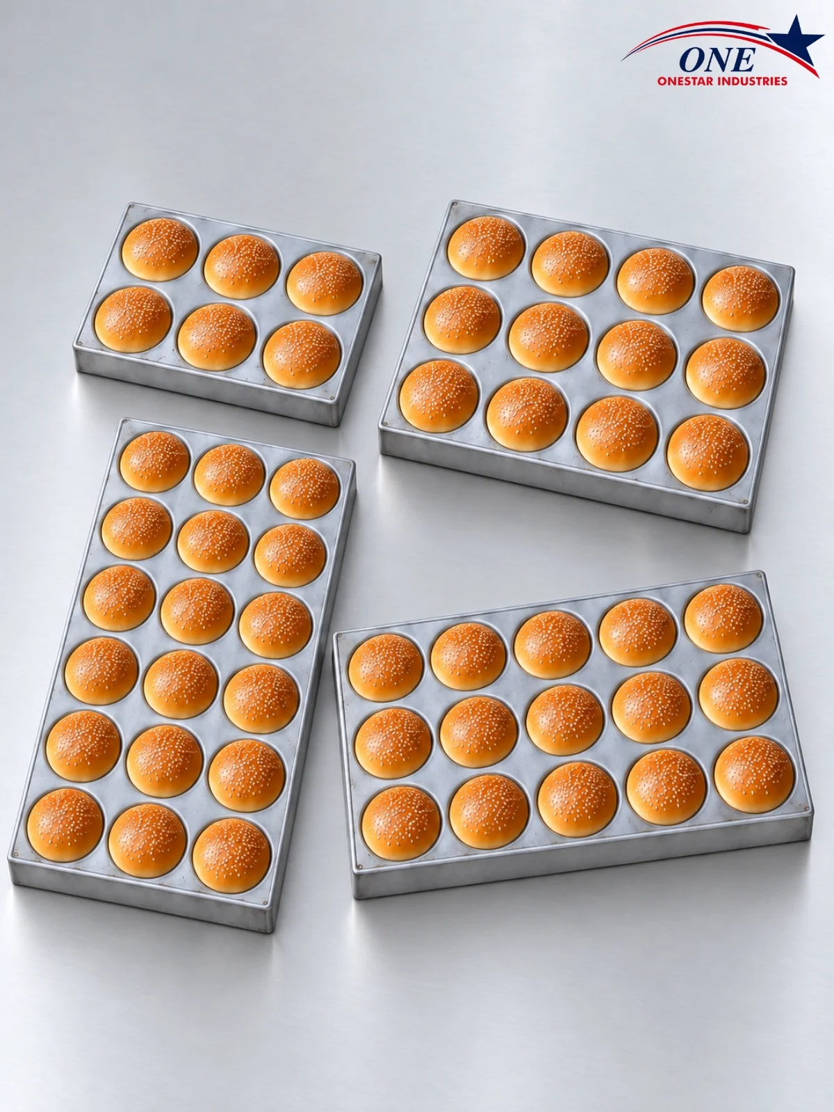 Burger Bun Tray | Aluminium | 6, 12, 15 & 18 Cups