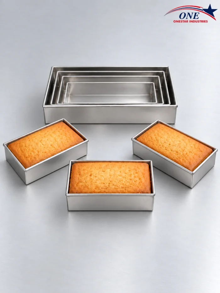 Rectangular Cake Tray | Aluminium & Steel | 2 & 2.5 Inch Height