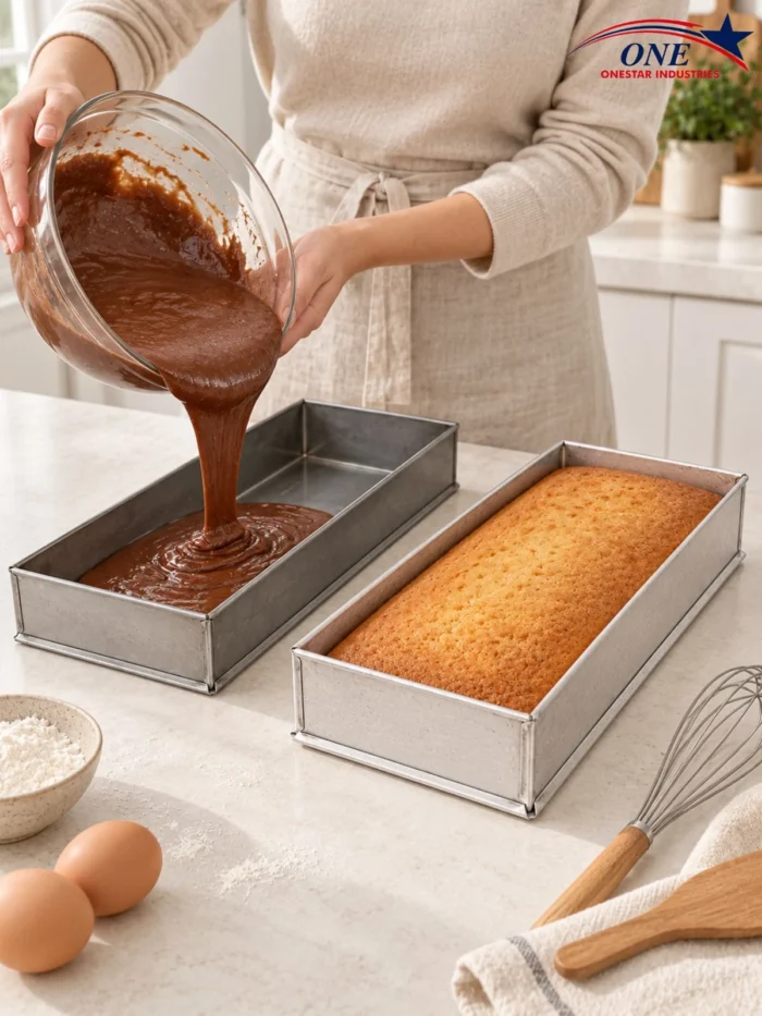 Rectangular Cake Tray | Aluminium & Steel | 2 & 2.5 Inch Height