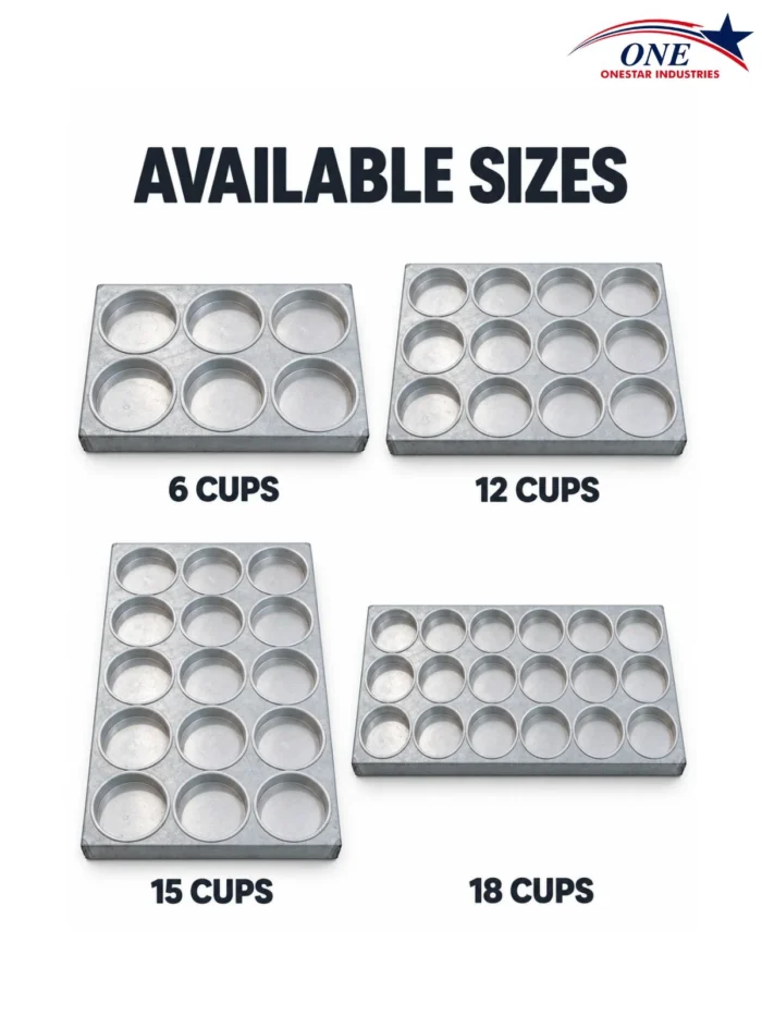 Burger Bun Tray | Aluminium | 6, 12, 15 & 18 Cups