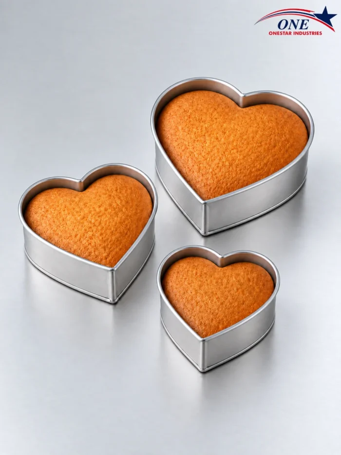 Heart Shape Cake Tin | Steel Baking Mould | 500g, 1kg & 2kg