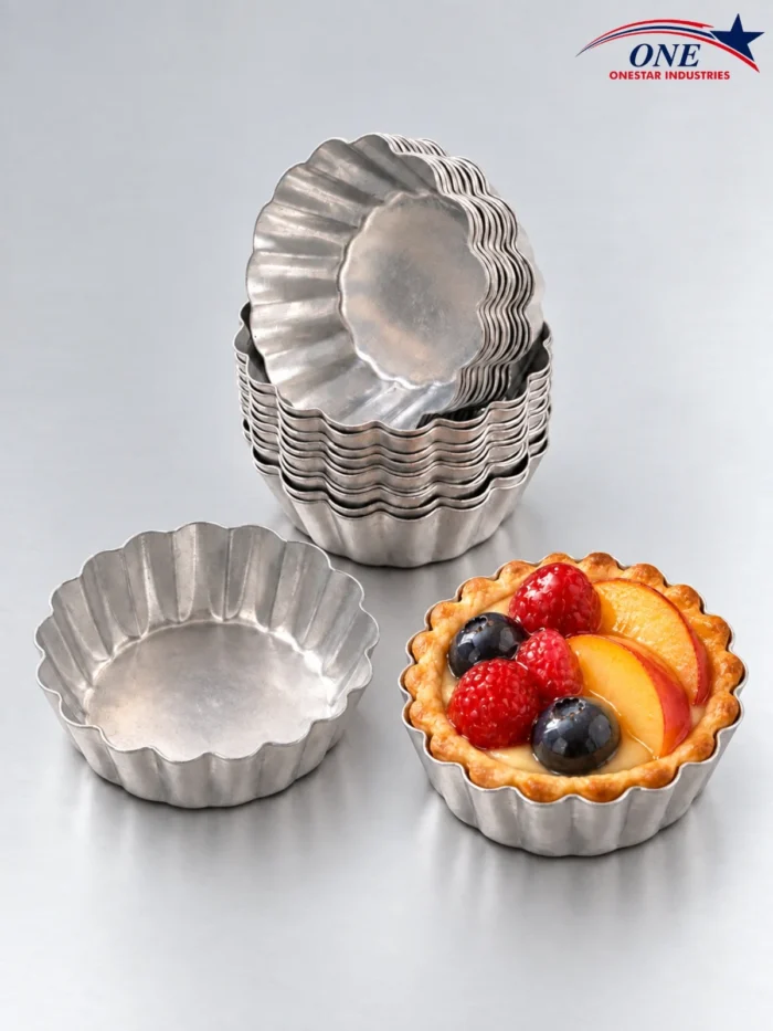 Tart Mould | Aluminium Baking Mould | 2.5 × 1 Inch & 2.2 × 1 Inch